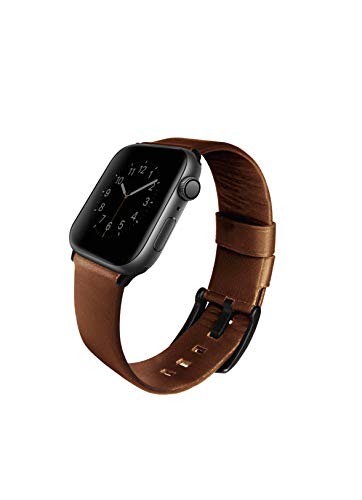 Uniq MONDAIN Apple Watch 4 Genuine Leather Strap 44MM- Sepia