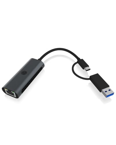 IcyBox IB-LAN301-C3 USB Type-A oder Type-C® zu 2.5 Gigabit Ethernet LAN Adapter