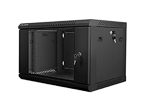 lanberg - Rack Cabinets Wall-Mounted Rack 19'' demounted Flat Pack 6U/600x450mm Black