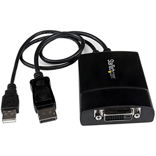 StarTech.com DisplayPort auf Dual Link DVI Konverter mit USB Stromversorgung / DP (Stecker) zu DVI-D (Buchse) mit bis zu 2560x1600 (DP2DVID2)