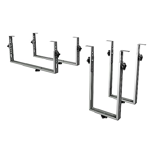 Dataflex Viewgo Computerhalterung - Schreibtisch 32.182 Silber, verstellbare PC-Halterung aus Stahl, Unter dem Tisch Computerhalterung, horizontale und vertikale Montage, Nutzlast bis 35 kg