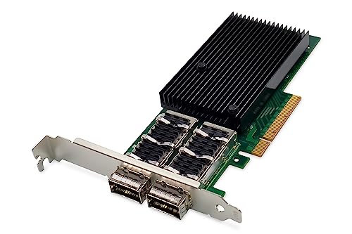 DIGITUS 40 Gigabit Ethernet Server Netzwerkkarte - 2 Port QSFP+ - NIC - PCIe 3.0-40000 Mbps