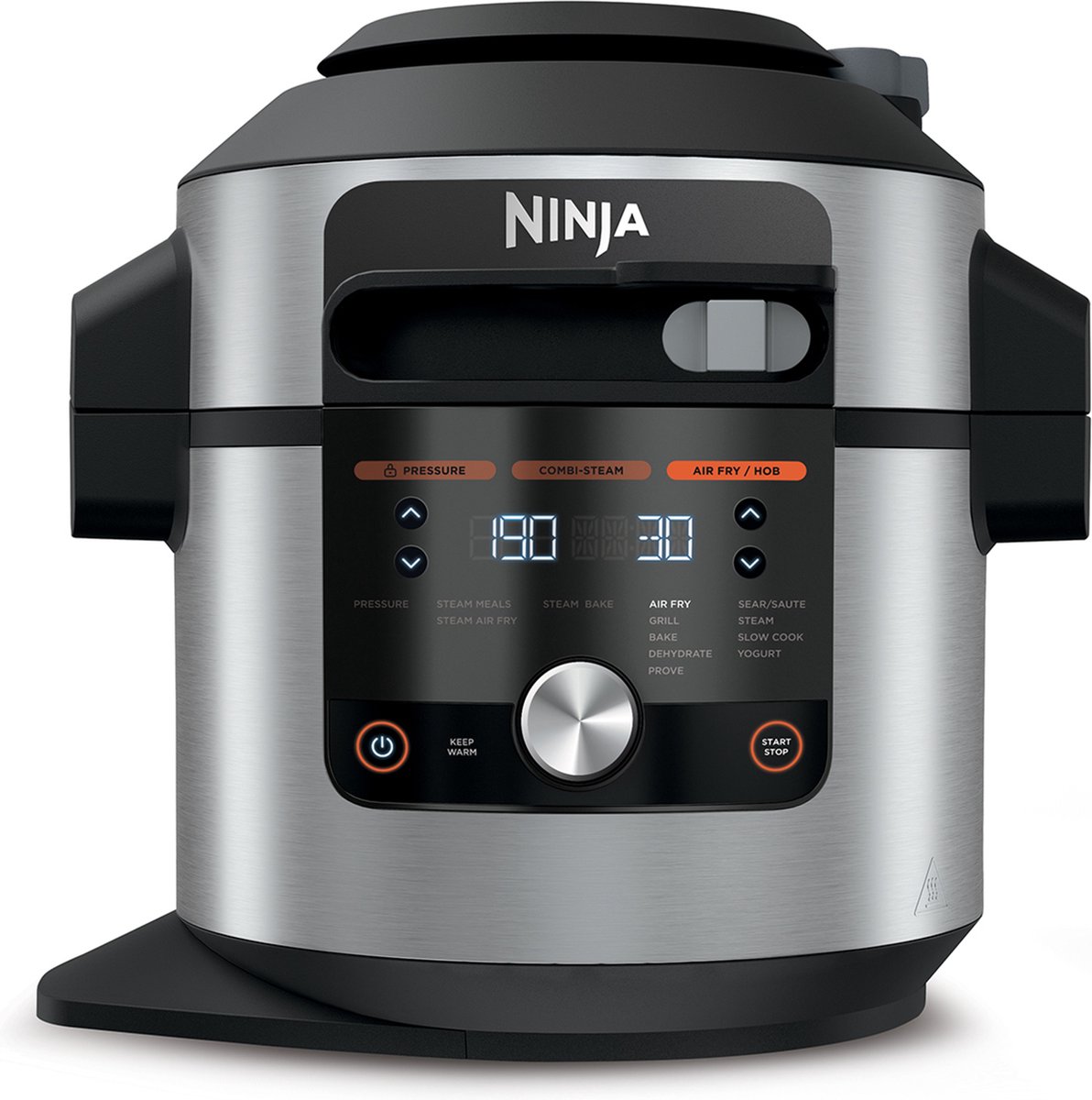 Ninja OL650EU Foodi MAX 12-in-1 SmartLid Multikocher edelstahl | SmartLid-Schieber | Dampf-Kombi-Modus | 12 Funktionen | einfache Bedienung und Reinigung | 3 Modi
