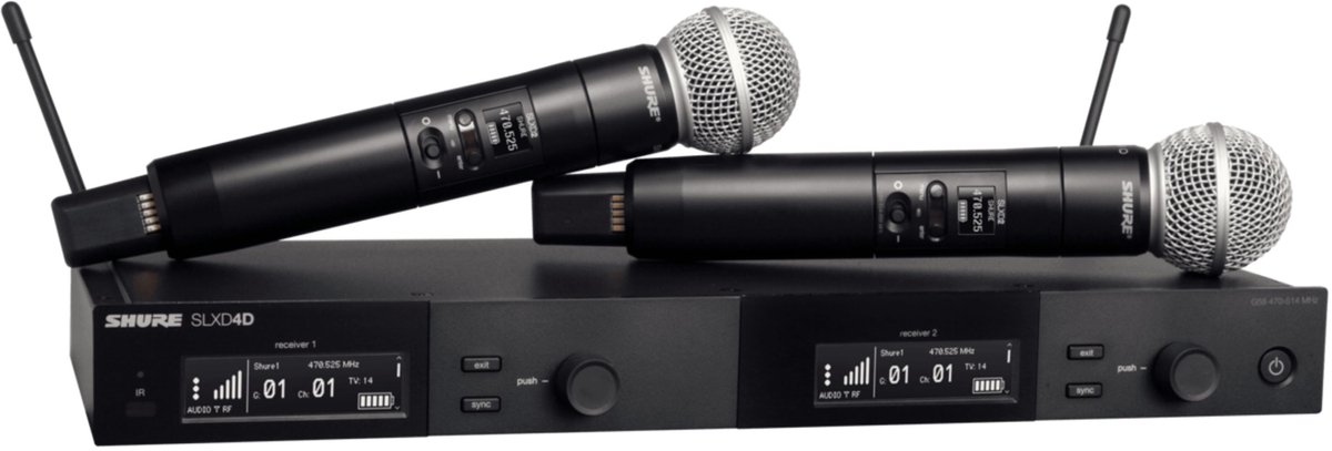 Shure SLXD24DE/SM58 G59 2-Kanal-Funksystem mit zwei Handsender