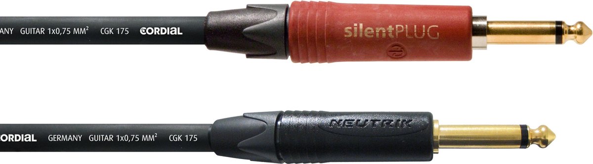 Cordial CSI-6-PP Silent Gitarrenkabel, Klinke/Klinke, Neutrik, 6m , schwarz