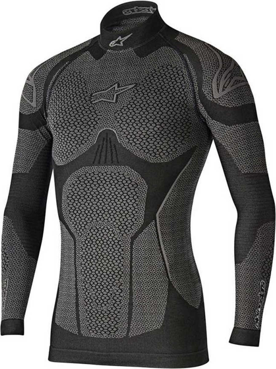 ALPINESTARS Ride Tech Top Long Sleeve Winter, Thermal shirt for the bike, Black-Grey