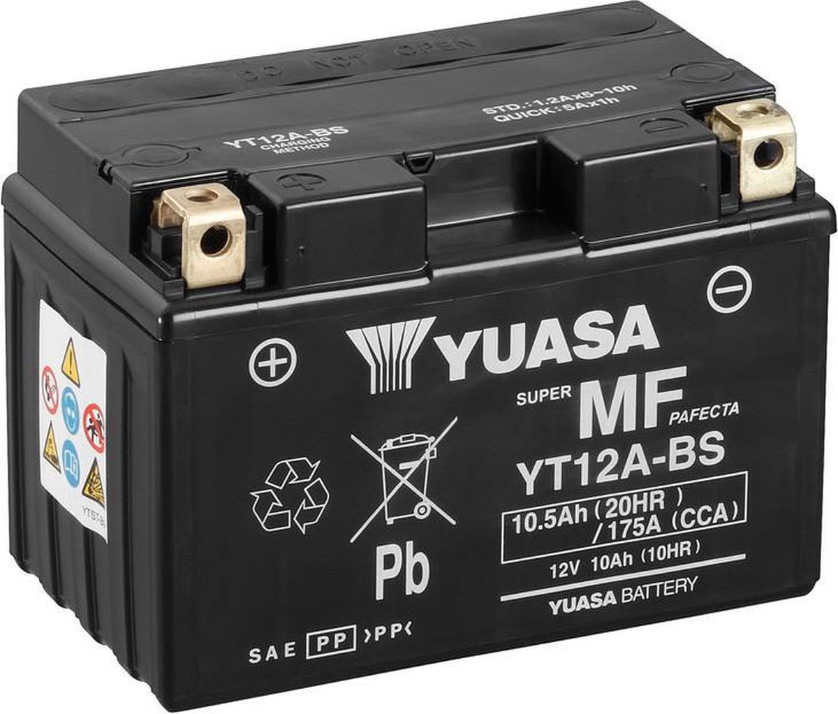 YUASA Sealed battery maintenance free, Batteries for motorcycle & scooter, YT12A