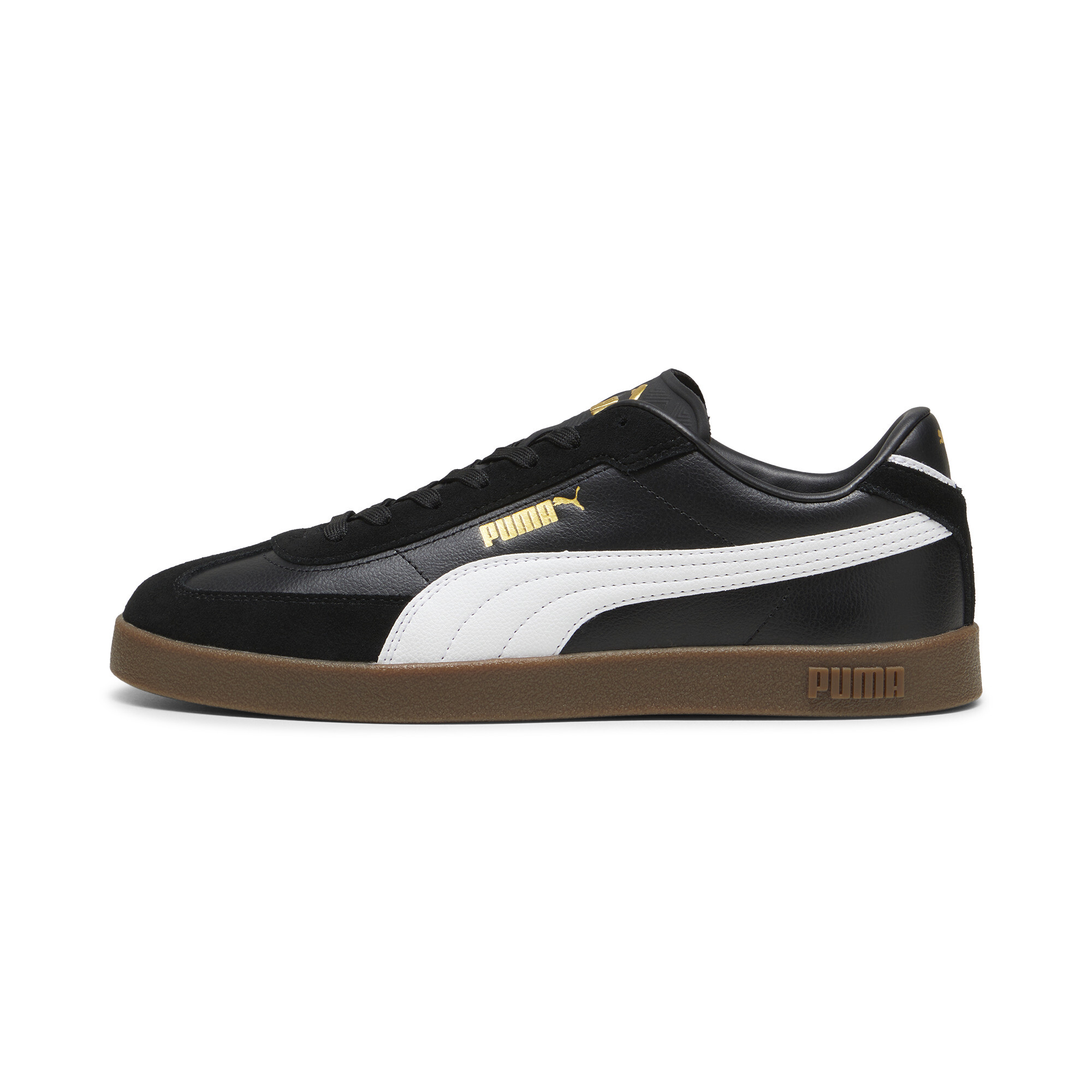 PUMA Club II Era Sneakers Unisex, Schuhe, Schwarz/Weiß/Gold, 38