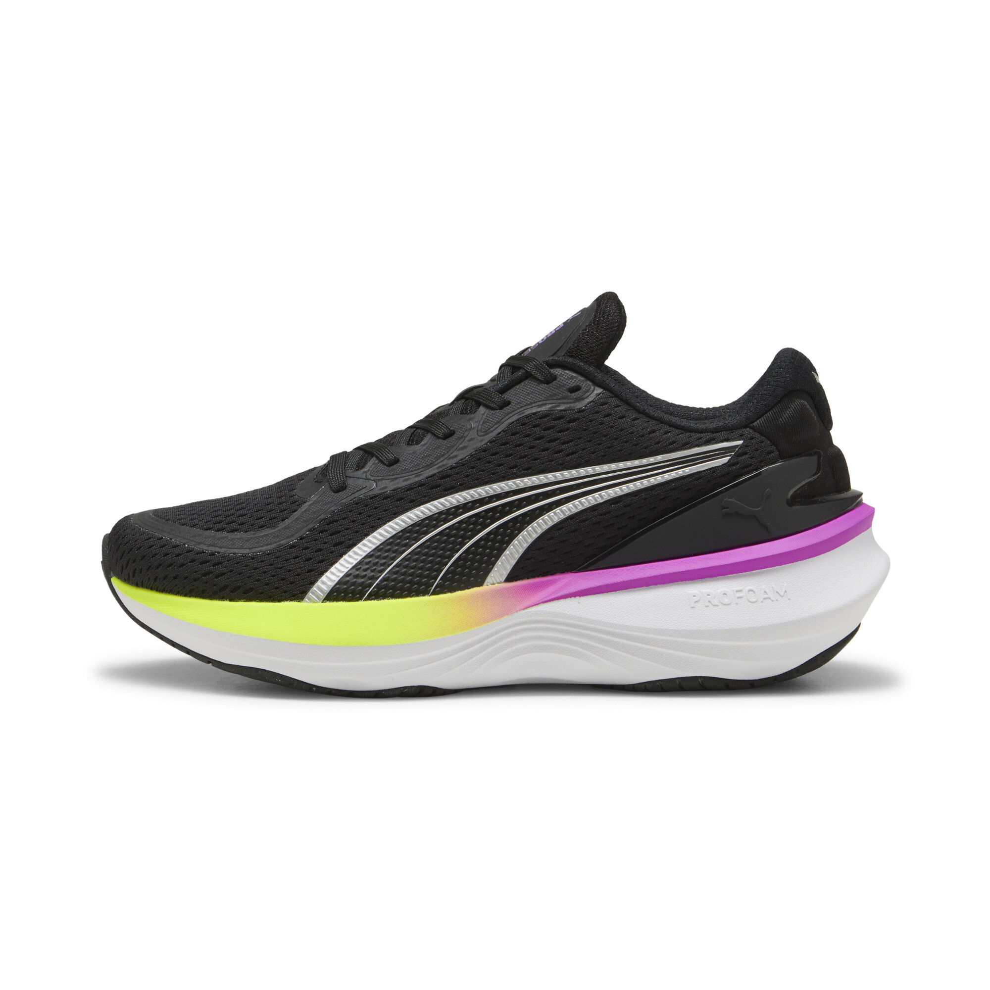 PUMA Scend Pro 2 Laufschuhe, Schuhe, Schwarz/Gelb Alert/Pure Magenta, 43
