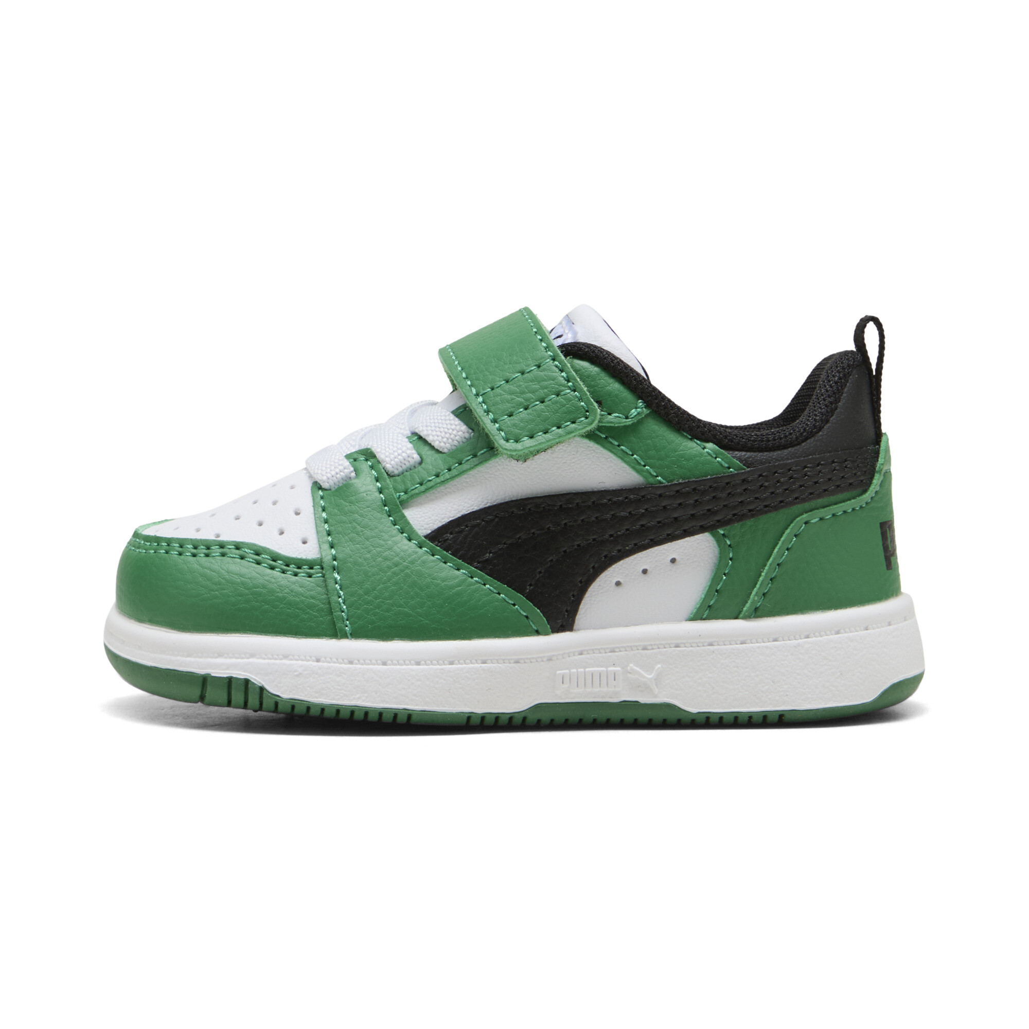 PUMA Rebound V6 Lo Sneakers Babys, Schuhe, Weiß/Schwarz/Archive Grün, 26
