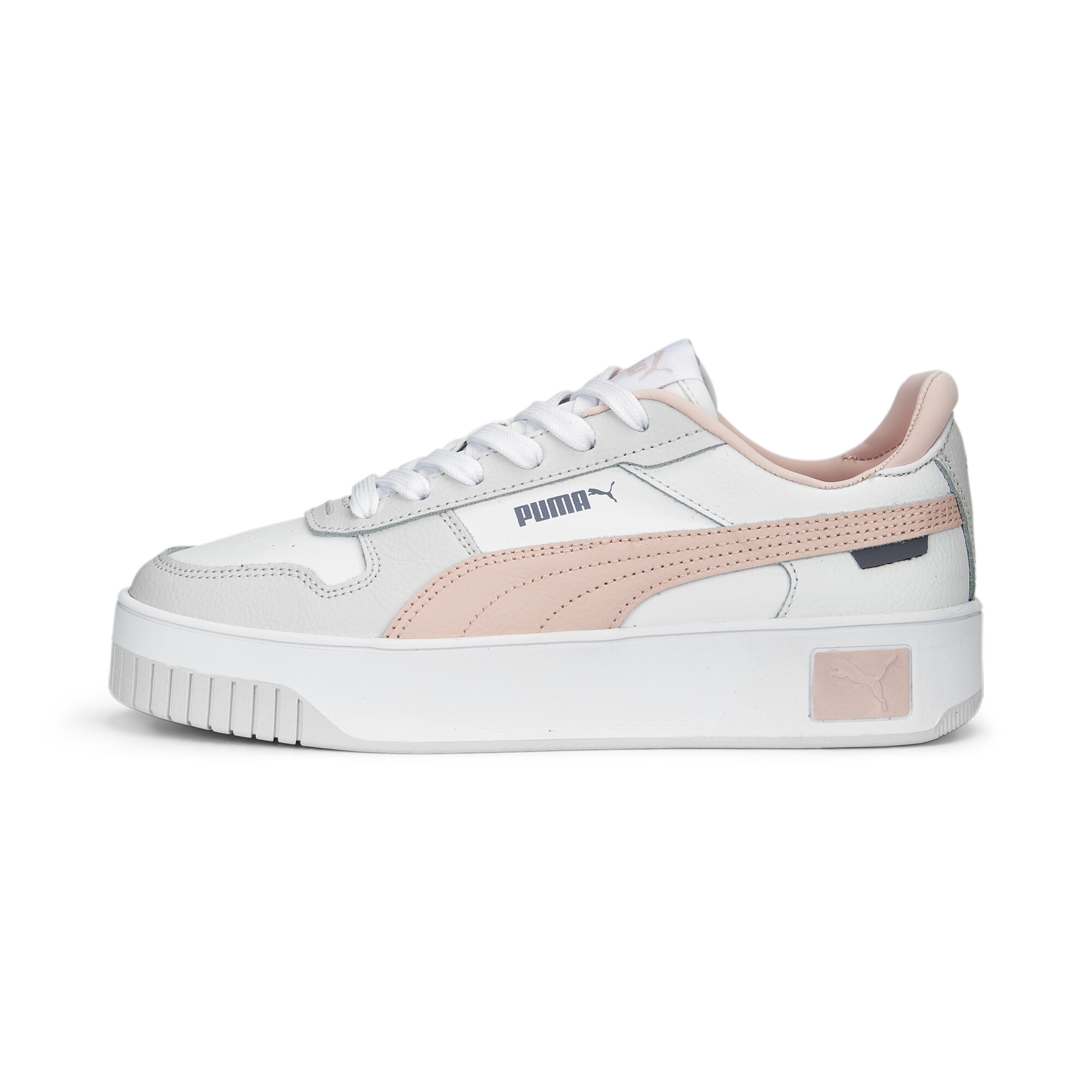 PUMA Carina Street Sneakers Damen, Schuhe, Weiß/Rose Dust/Feather Grau, 40.5