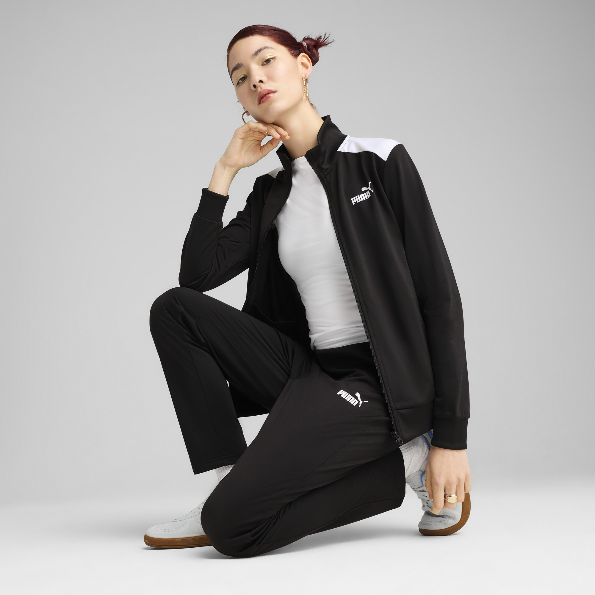 PUMA Poly Anzug Damen, Kleidung, Schwarz, XL