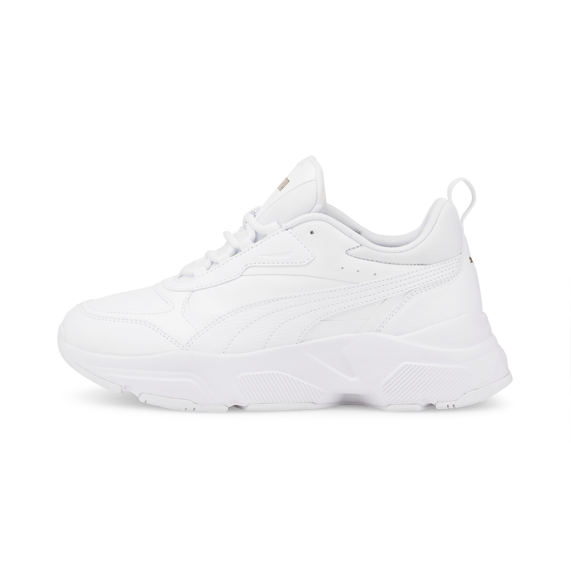 PUMA Cassia SL Sneakers Damen, Schuhe, Weiß/Gold, 40.5
