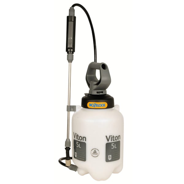 Hozelock Viton 5 Liter - Breite Einfüllöffnung - Kann Chemikalien standhalten - Einstellbarer Sprühkopf