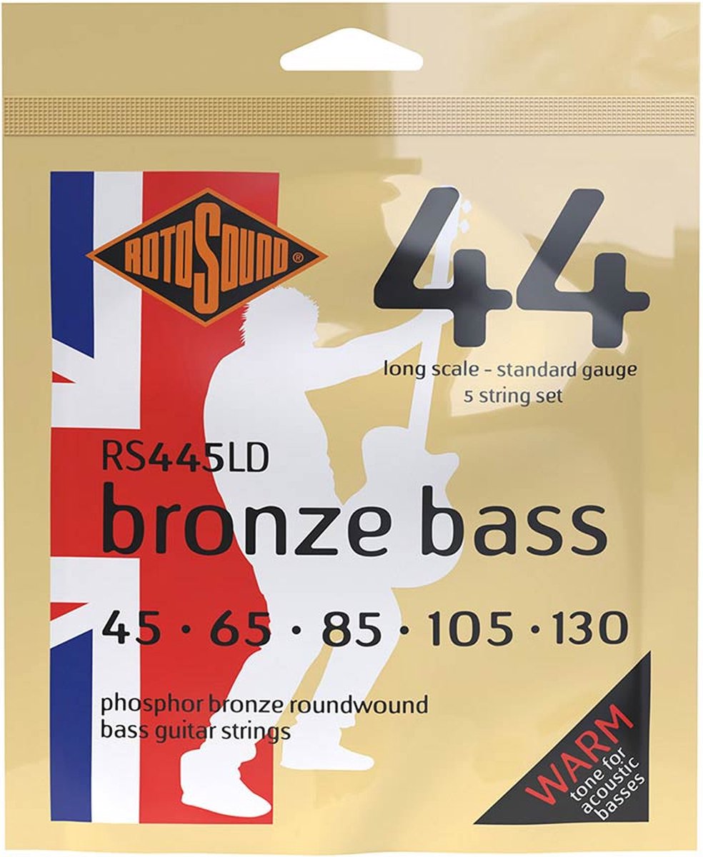 Rotosound RS445LD Bronzebass Saiten für 5-Saiter Akustikbass