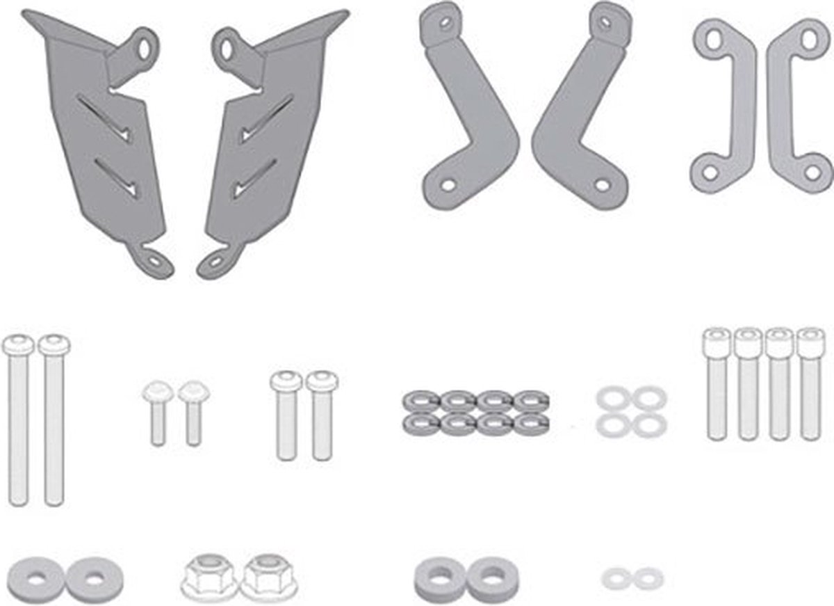 GIVI Additional mounting kit, Motorcycle-specific luggage, 2140KIT
