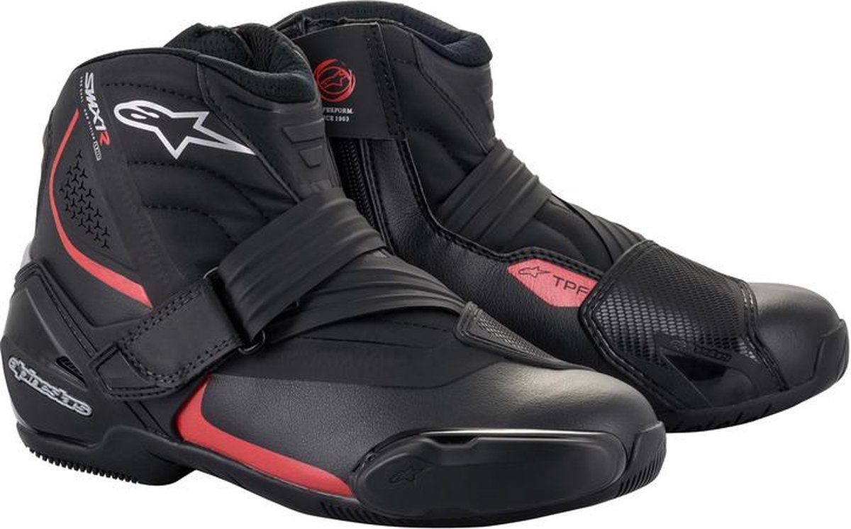 ALPINESTARS SMX-1 R V2, Motorcycle shoes, Black-Red