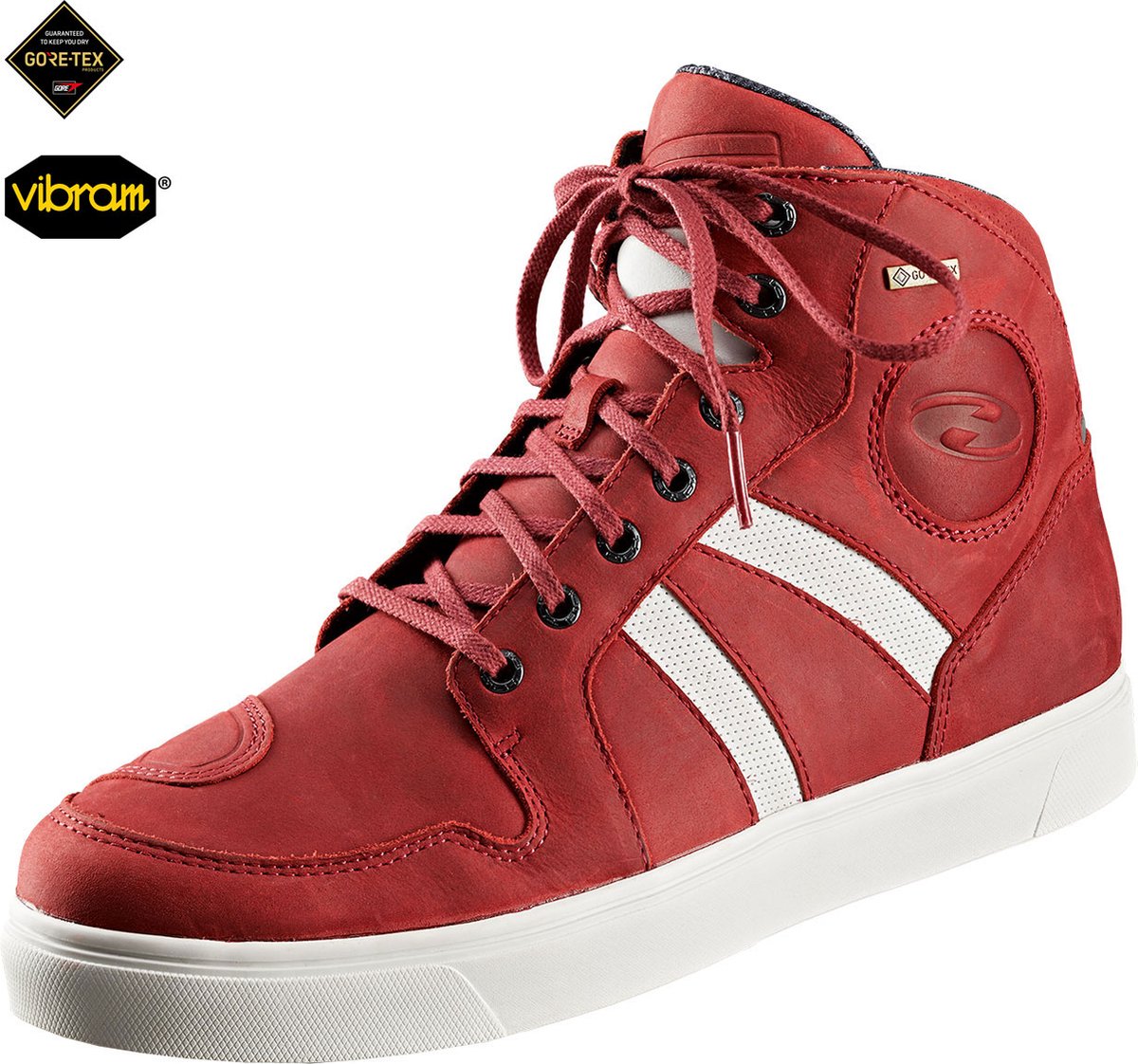 HELD Simione GTX, Gore-Tex® motorcycle boots and shoes, Red-White