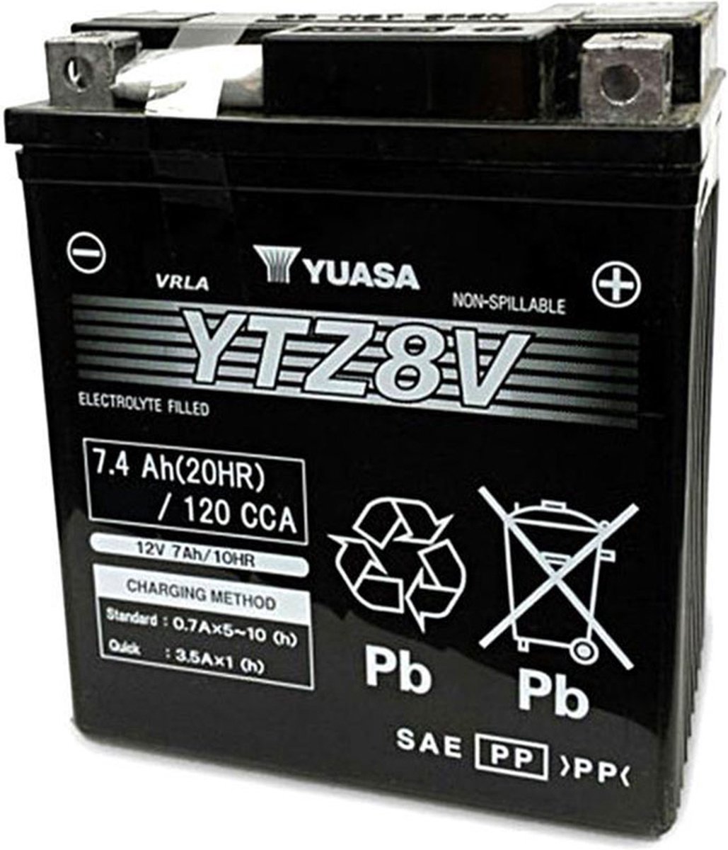 YUASA Sealed battery maintenance free, Batteries for motorcycle & scooter, YTZ8V