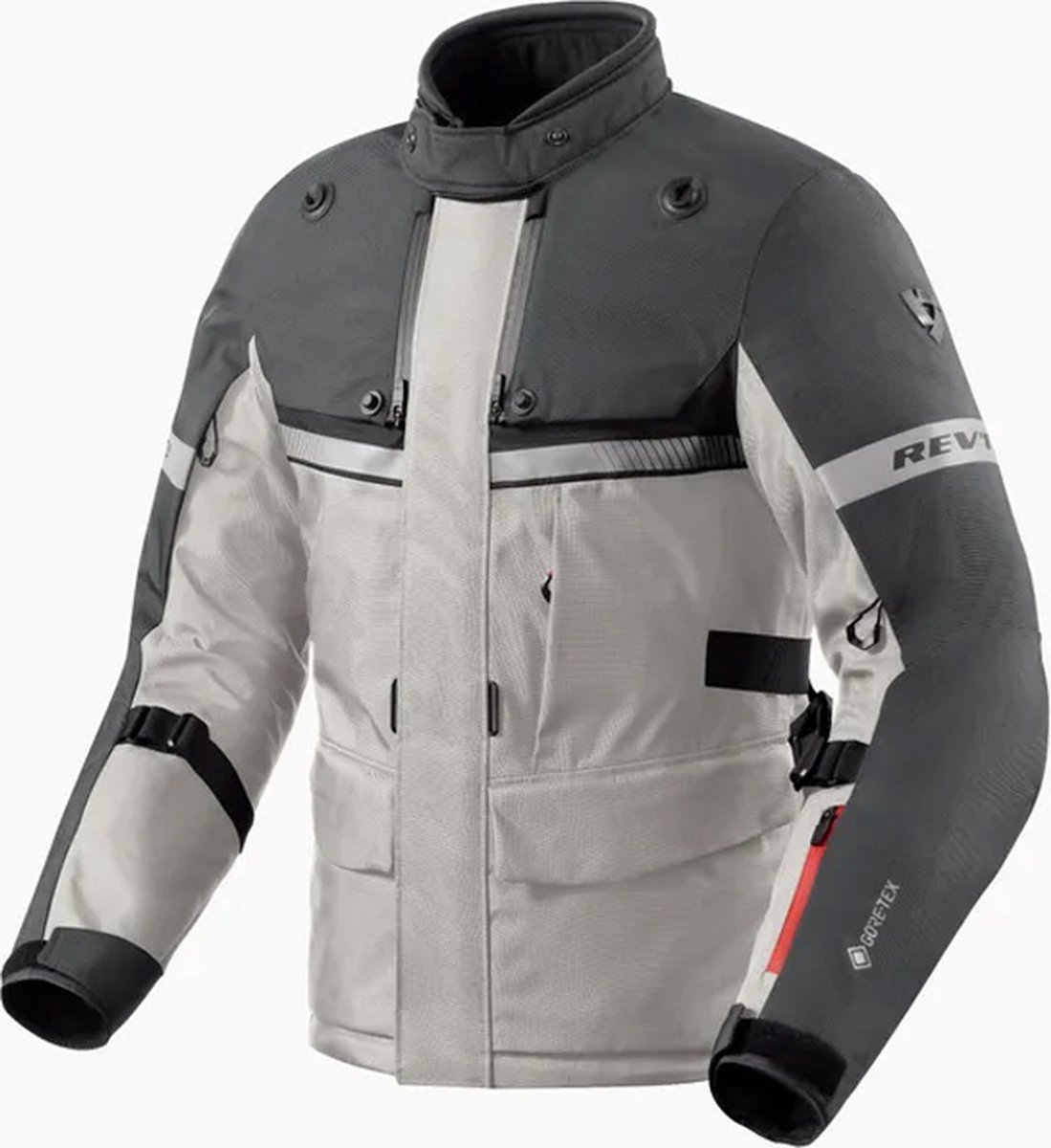 REV'IT! Poseidon 3 GTX jacket, Men's Gore-Tex® motorcycle, Silver Anthracite