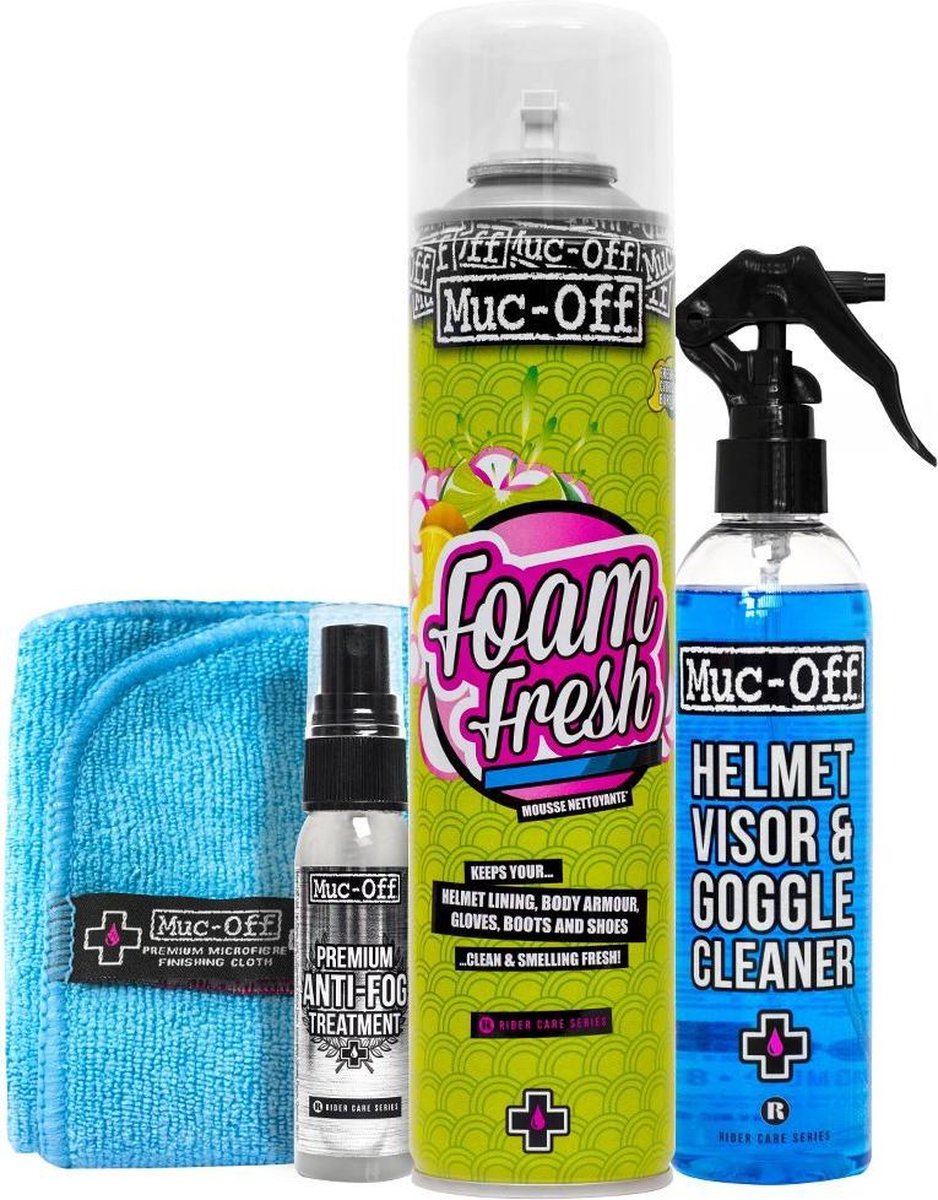 MUC-OFF Helmet Care Kit, Cleaner exterior of motorcycle