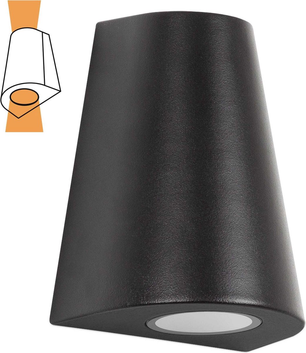 Cone Up&Down Wandleuchte Schwarz