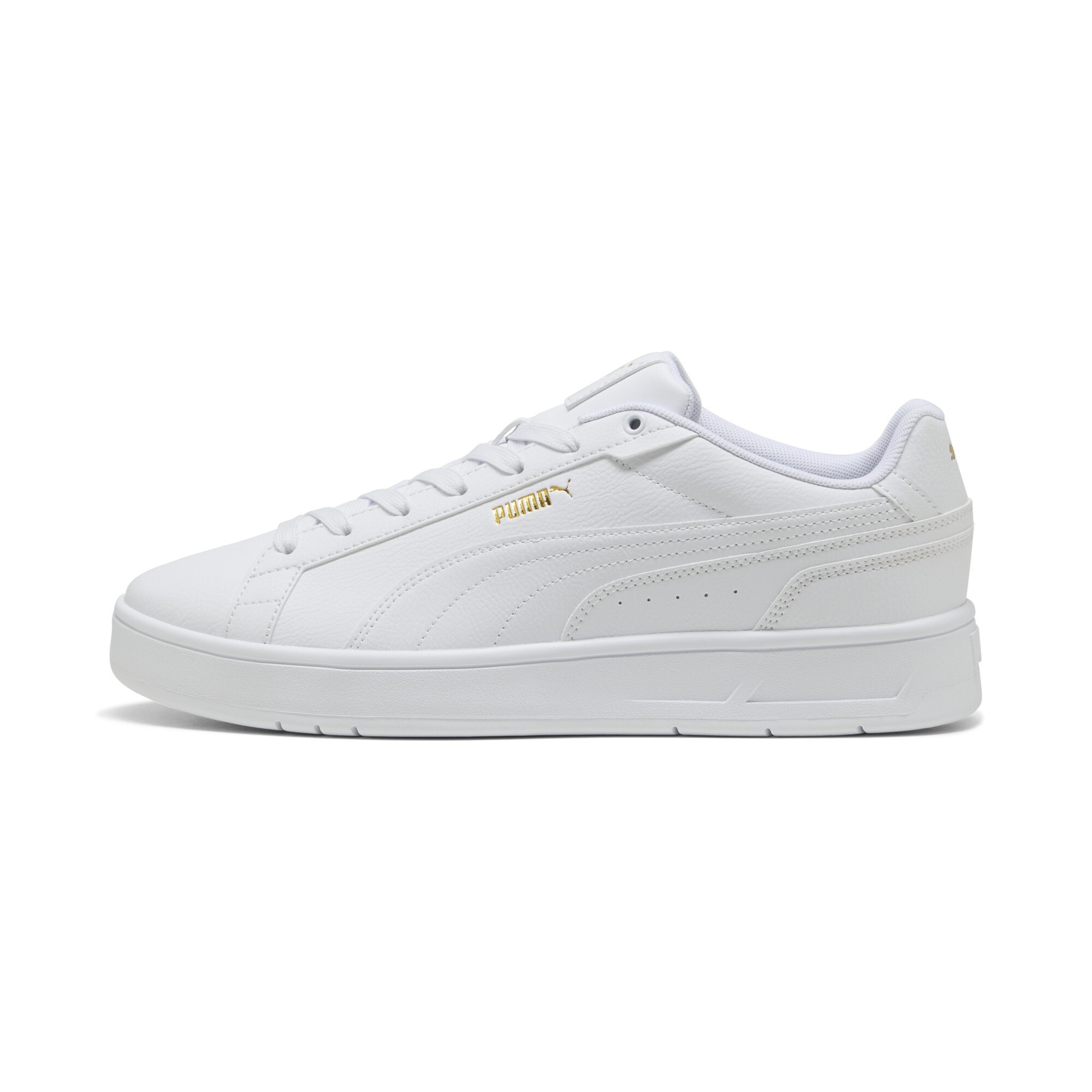 PUMA Court Classico Sneakers Unisex, Schuhe, Weiß/Gold, 42