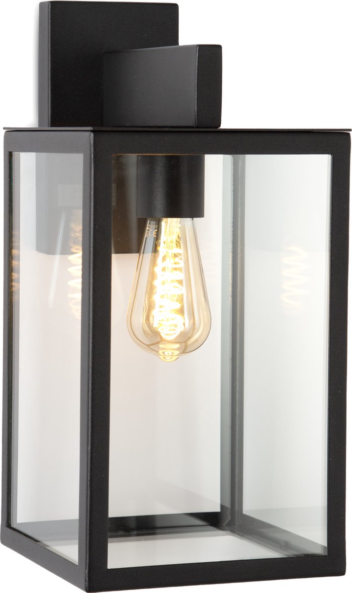 240v wandleuchte hampton edelstahl schwarz