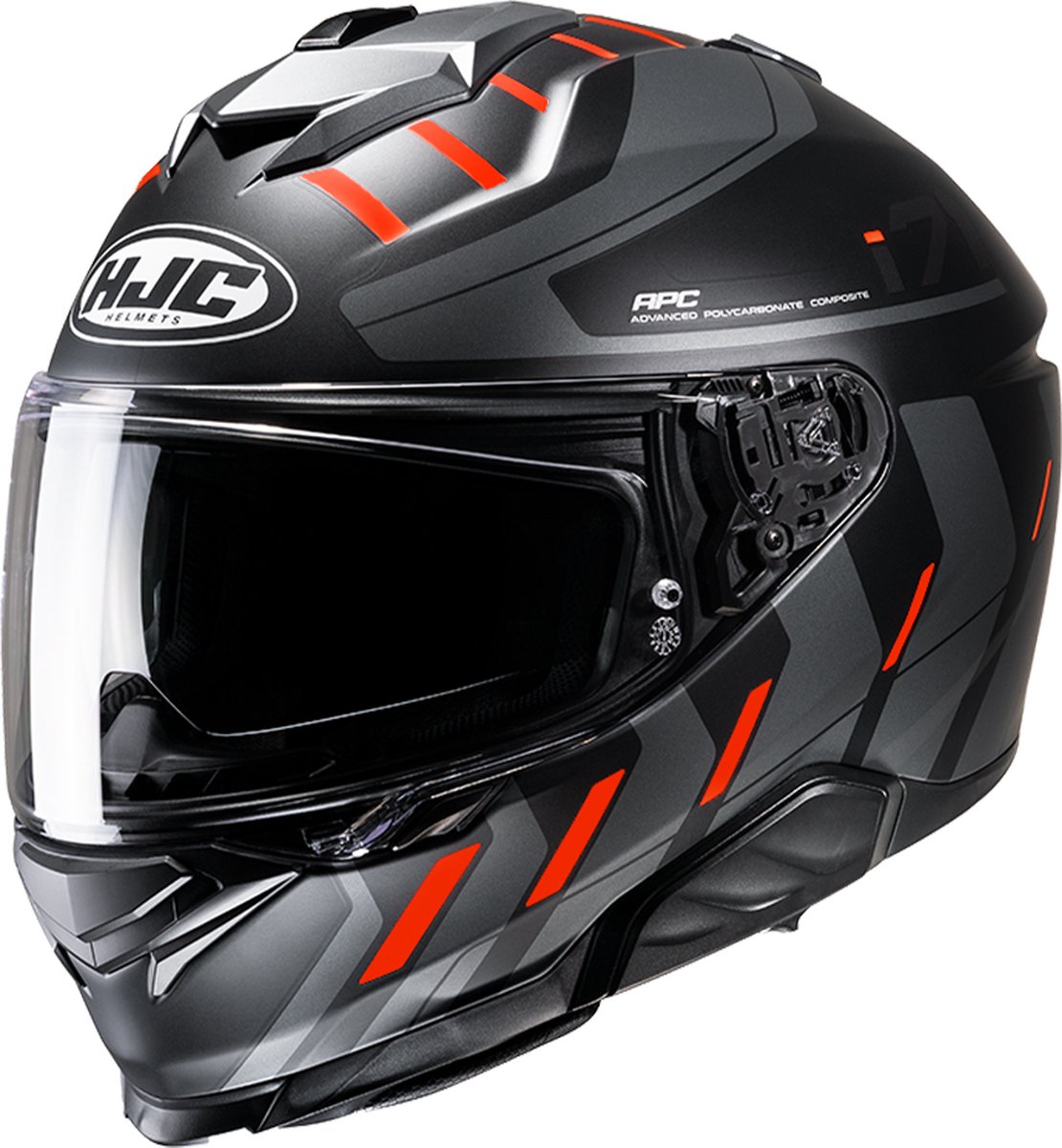 HJC i71 Simo, Full-face helmet, Matt Black Orange