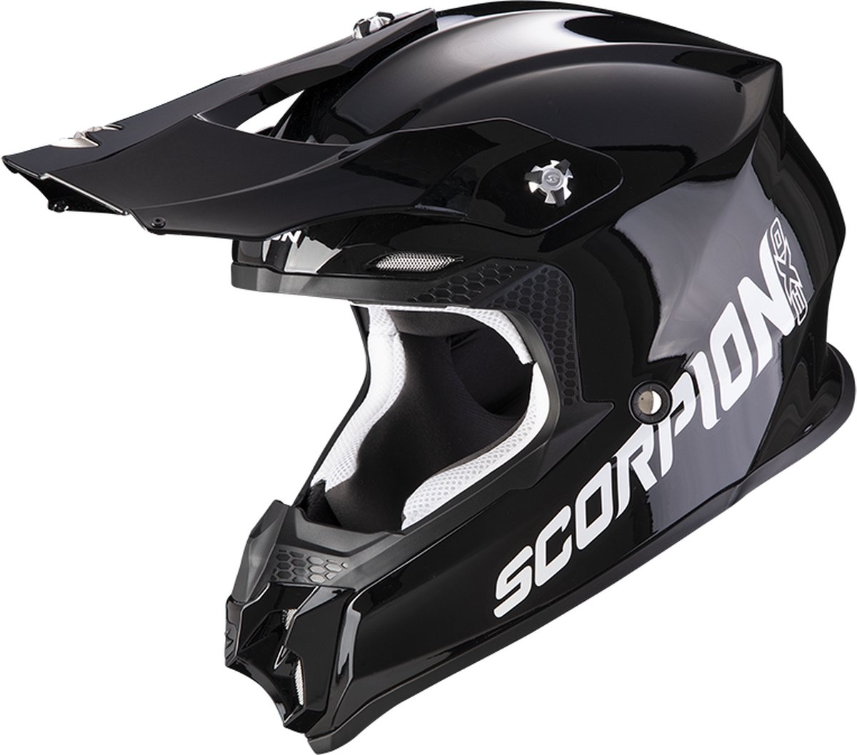 SCORPION VX-16 Evo Air Solid, Motocross helmet, Black-White