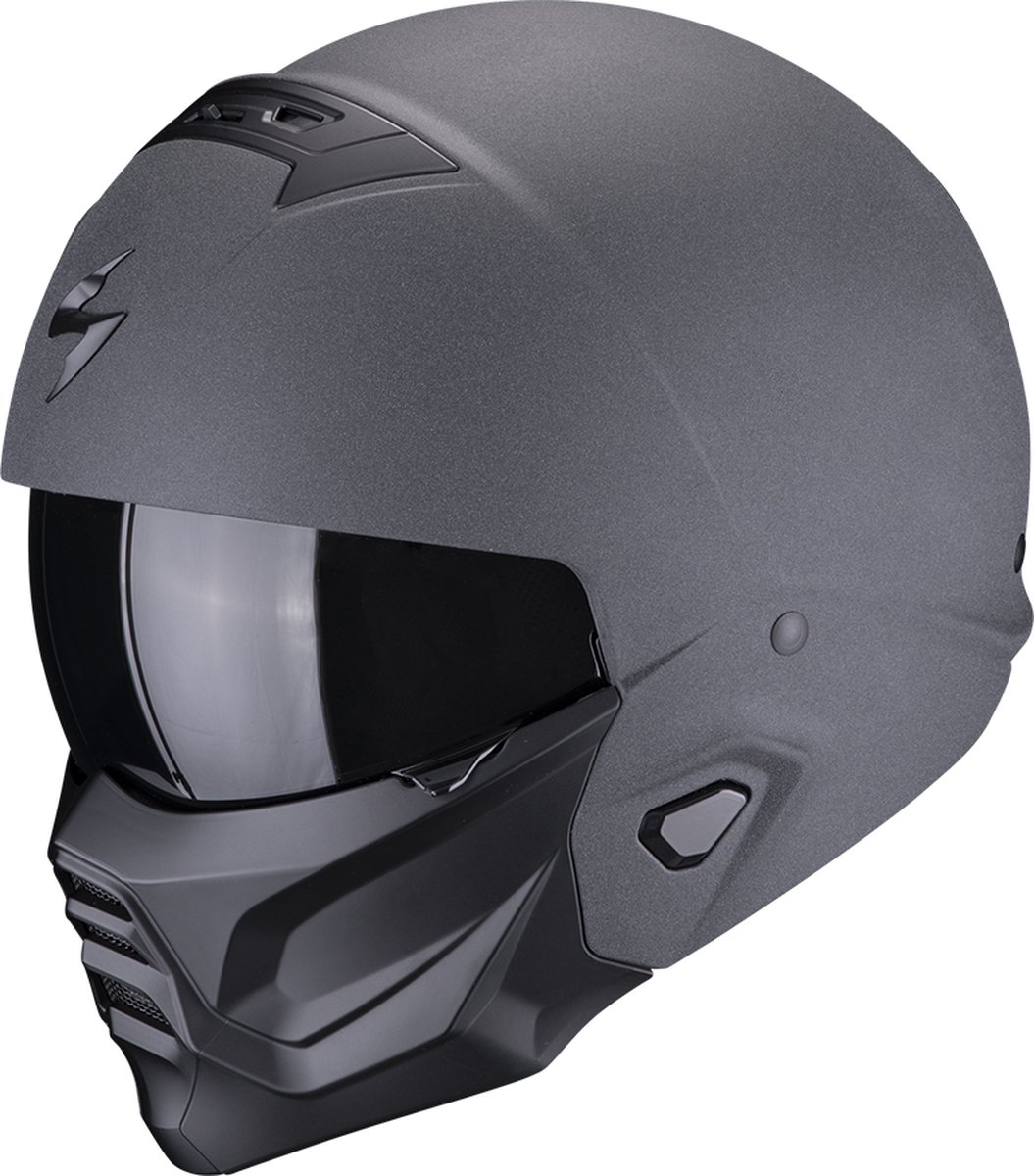 SCORPION EXO-Combat II Graphite Matt, Jet helmet, Dark Grey