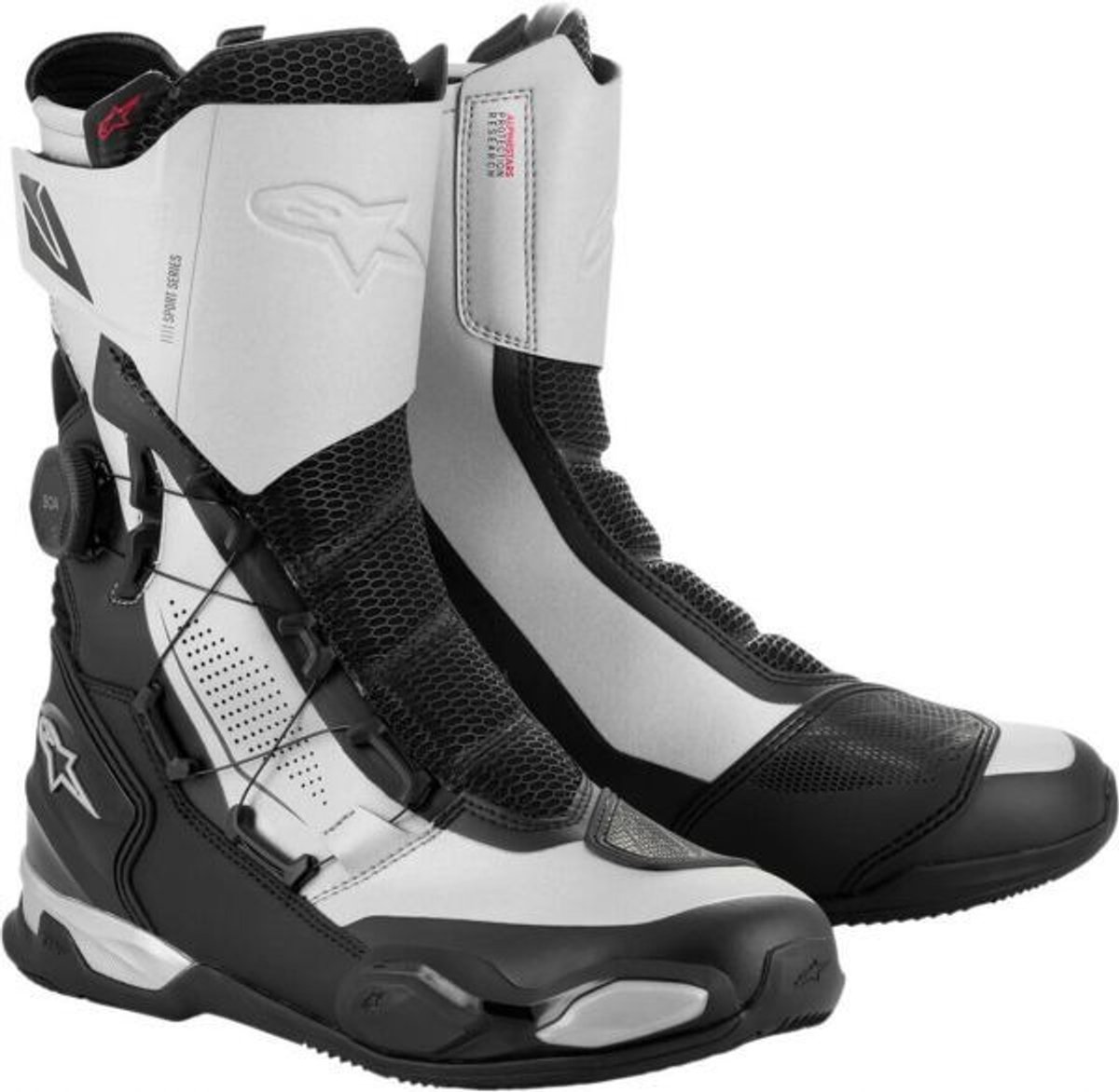 ALPINESTARS SP-X Boa, Motorcycle sports boots, Black-Silver