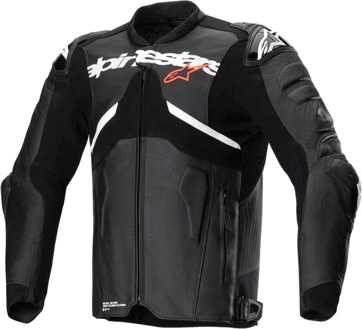 ALPINESTARS Atem V5 Jacket, Men's leather motorcycle, Black-White