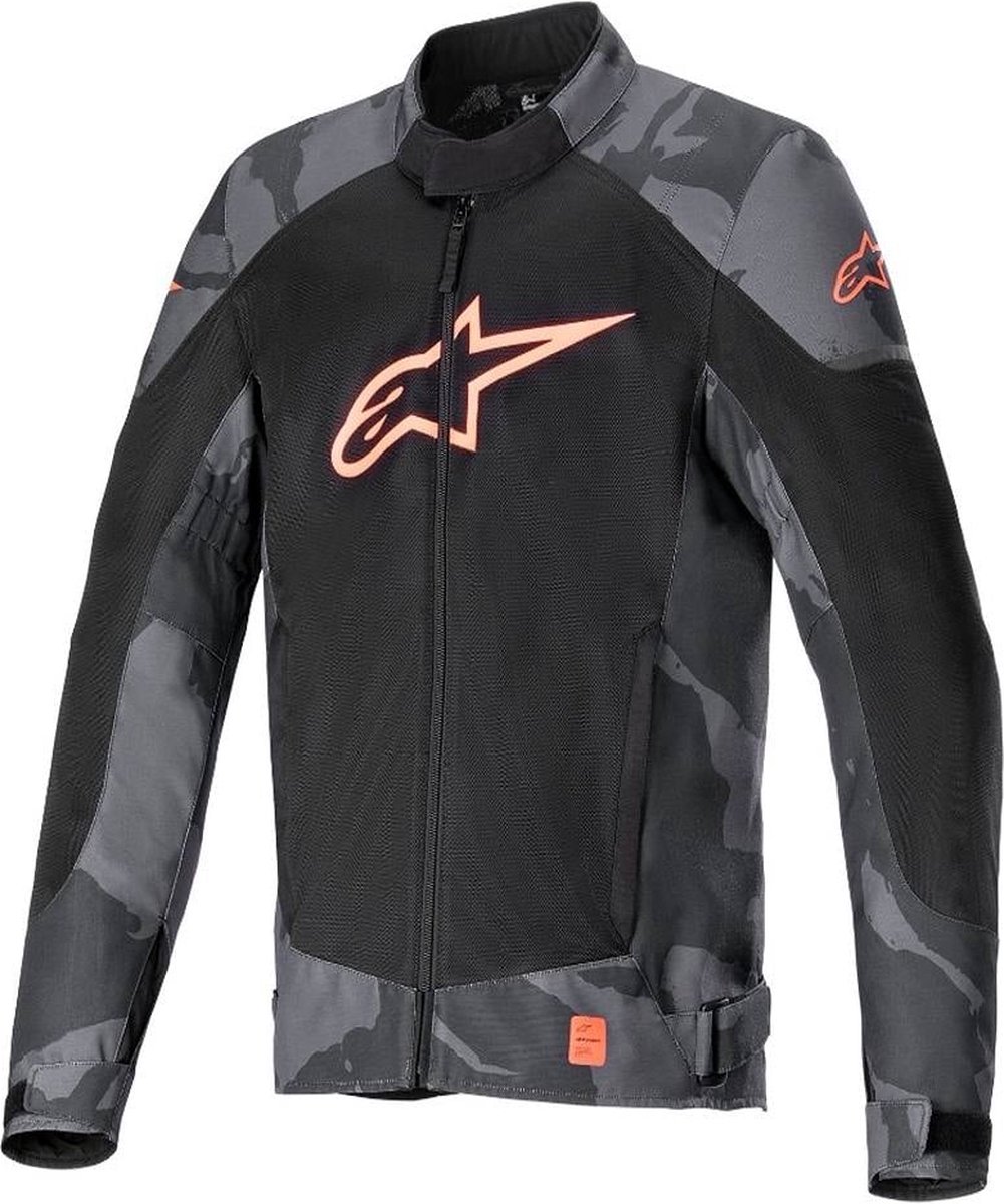 ALPINESTARS T-SP X Superair Jacket, Men's summer motorcycle, Grey-Camo-Red Fluo