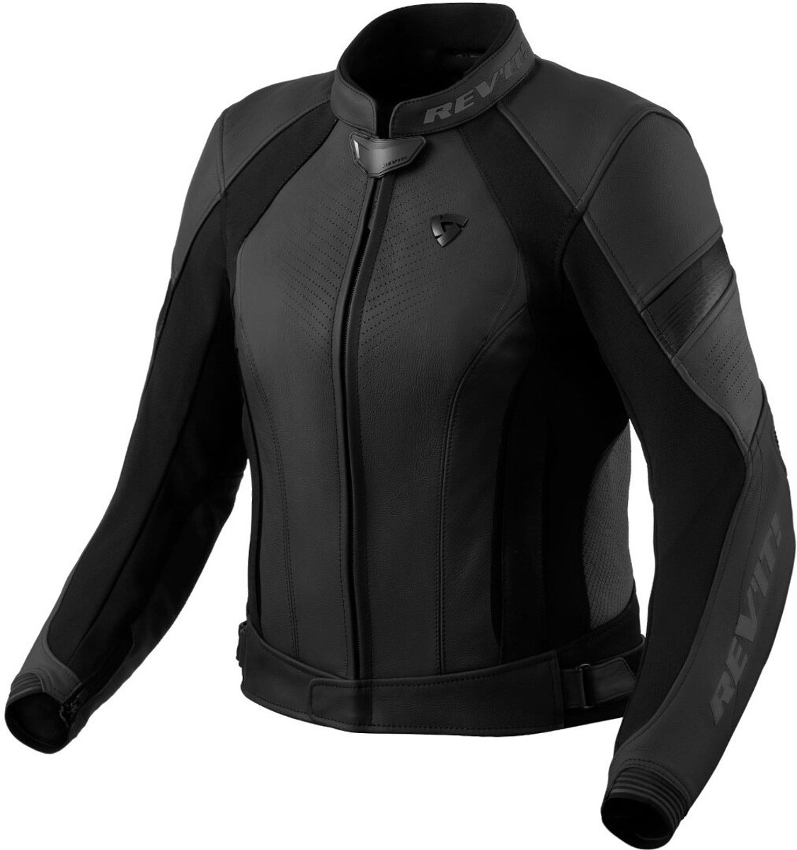 REV'IT! Xena 4 Lady jacket, Women's leather motorcycle, Black Anthracite