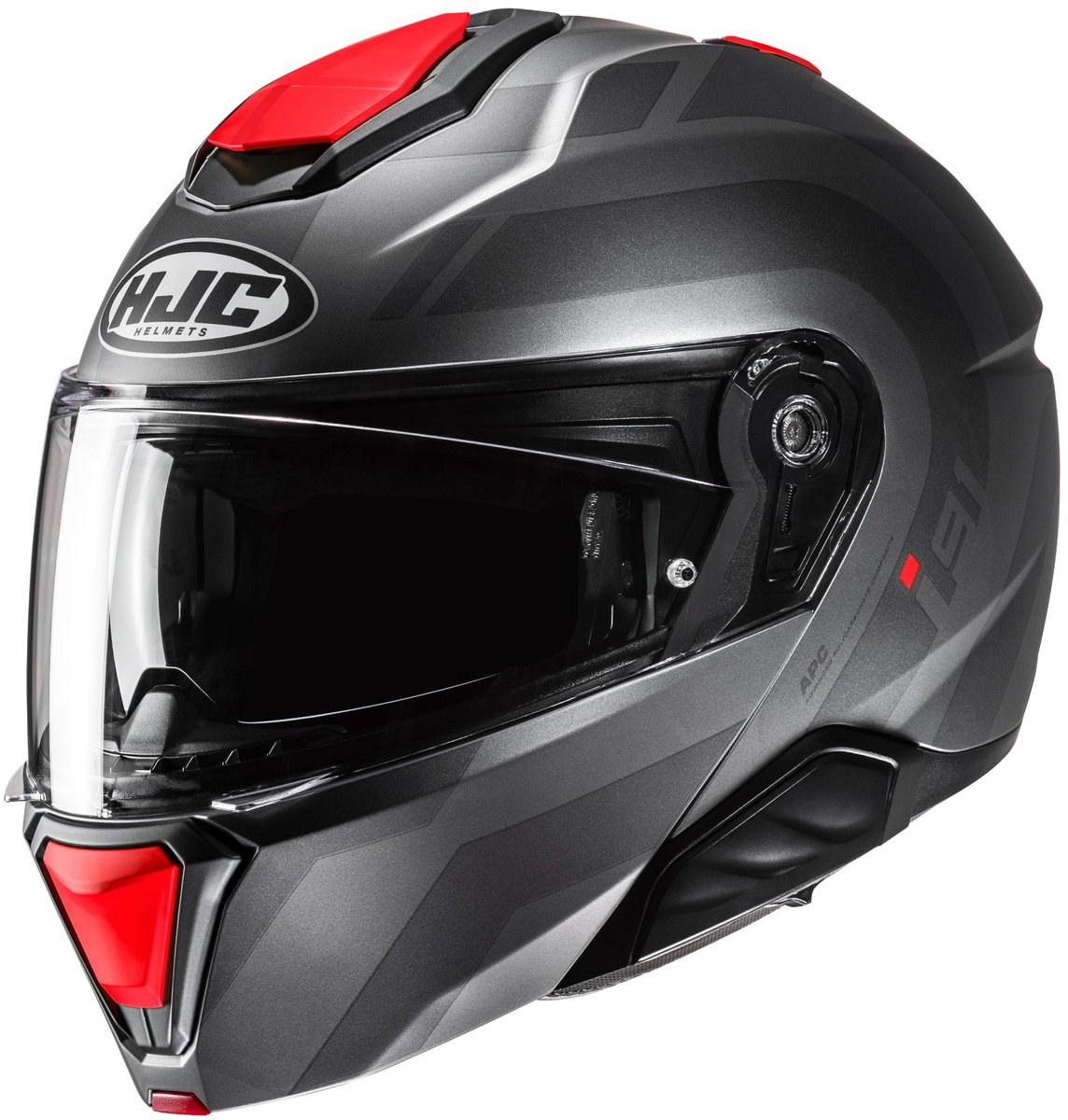 HJC i91 Arven, Modular helmet, Matt black Grey