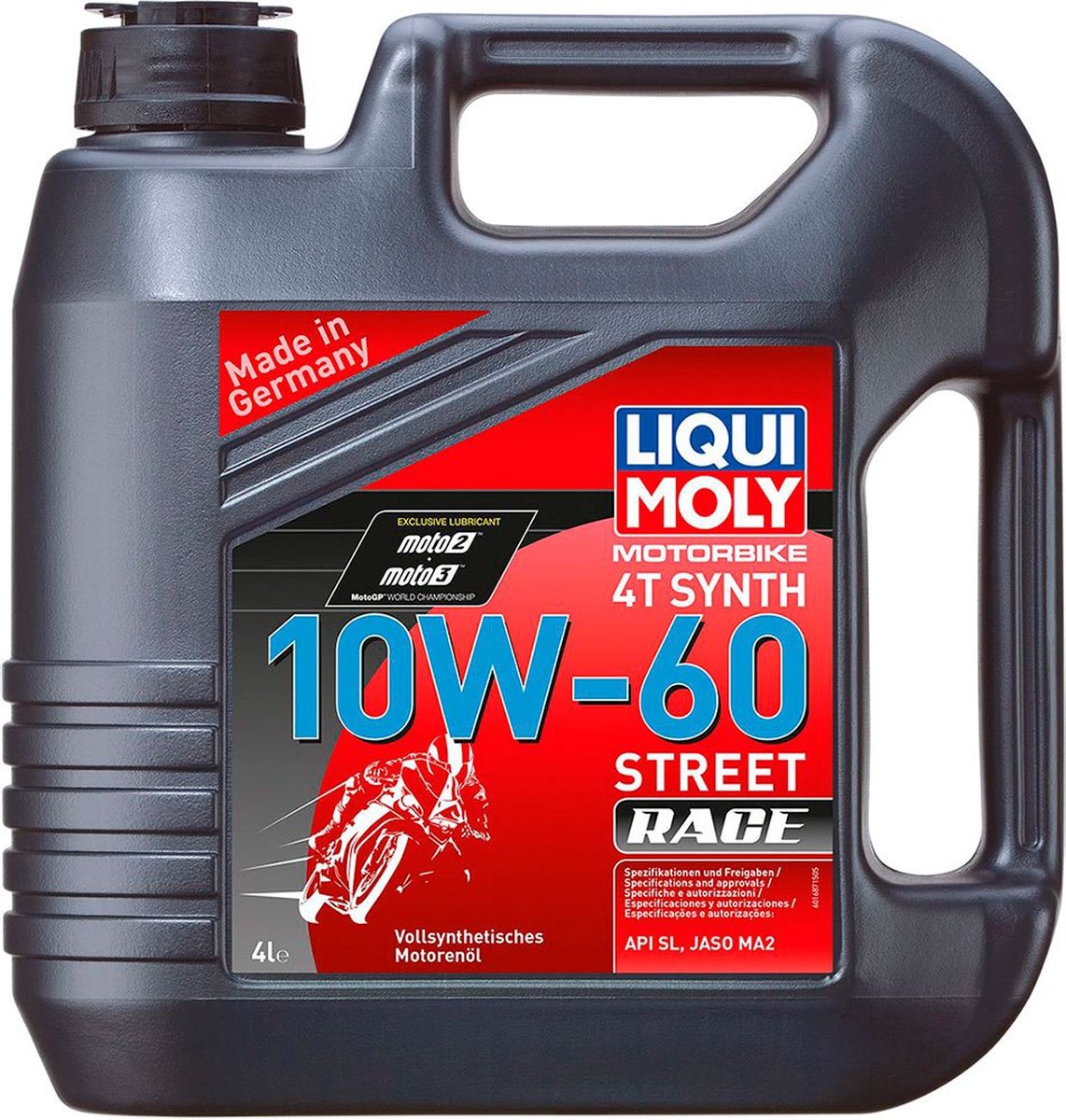 LIQUI MOLY 10W-60 synthetic Street Race, Engine oil 4T, 4L