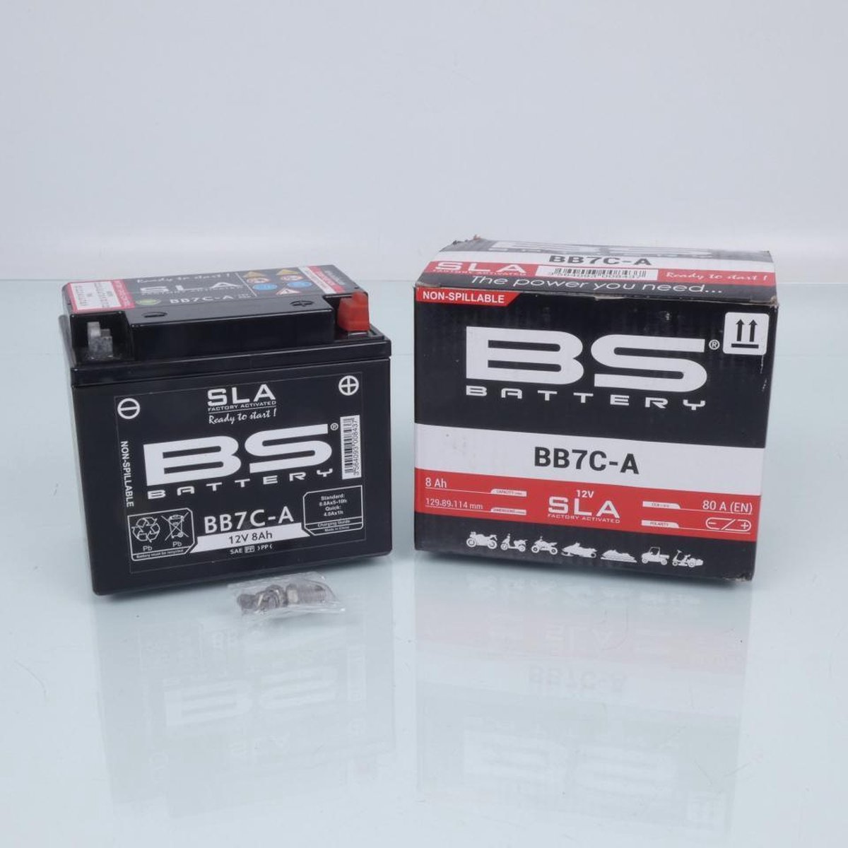 BS BATTERY Sealed battery maintenance free, Batteries for motorcycle & scooter, BB7C-A SLA