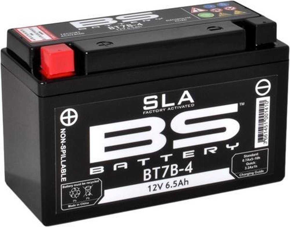 BS BATTERY Sealed battery maintenance free, Batteries for motorcycle & scooter, BT7B-4 SLA