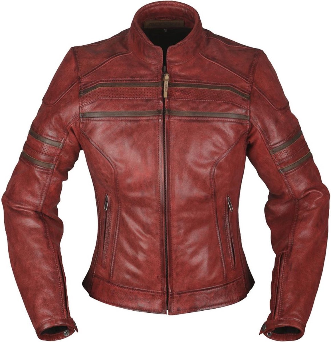 MODEKA Iona Lady Jacket, Women's leather motorcycle, Red