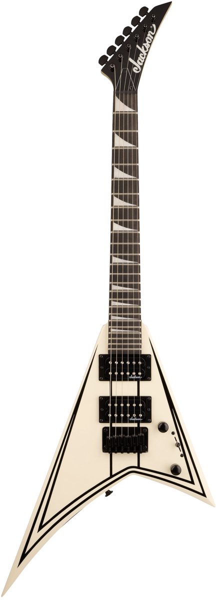 Jackson JS RR Minion JS1XM Snow White with Black Pin Stripes