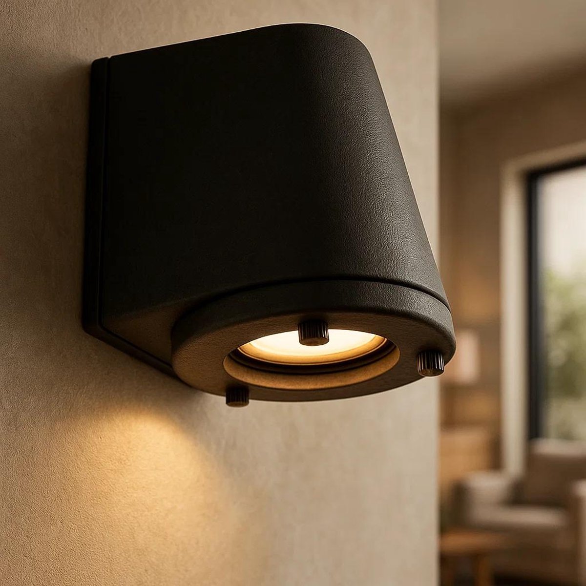 Wandleuchte Putney Antik Schwarz