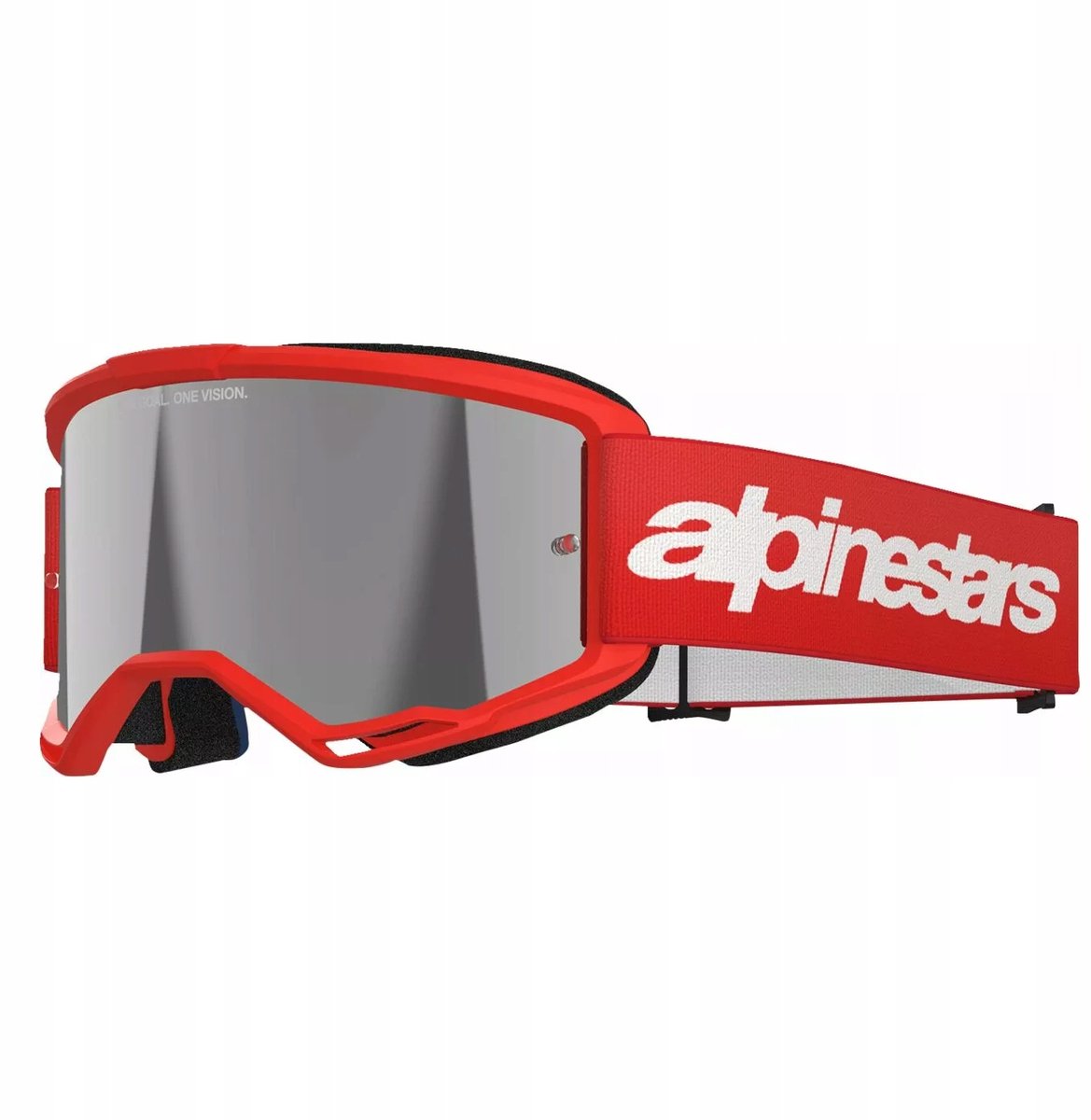 ALPINESTARS Vision 3 Wordmark Goggle, Cross goggles, Red-Mirror Silver