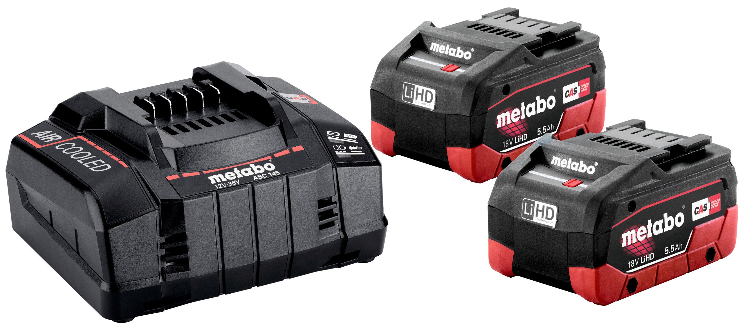 Metabo Basis-Set 2x LiHD 5,5 Ah und ASC 145