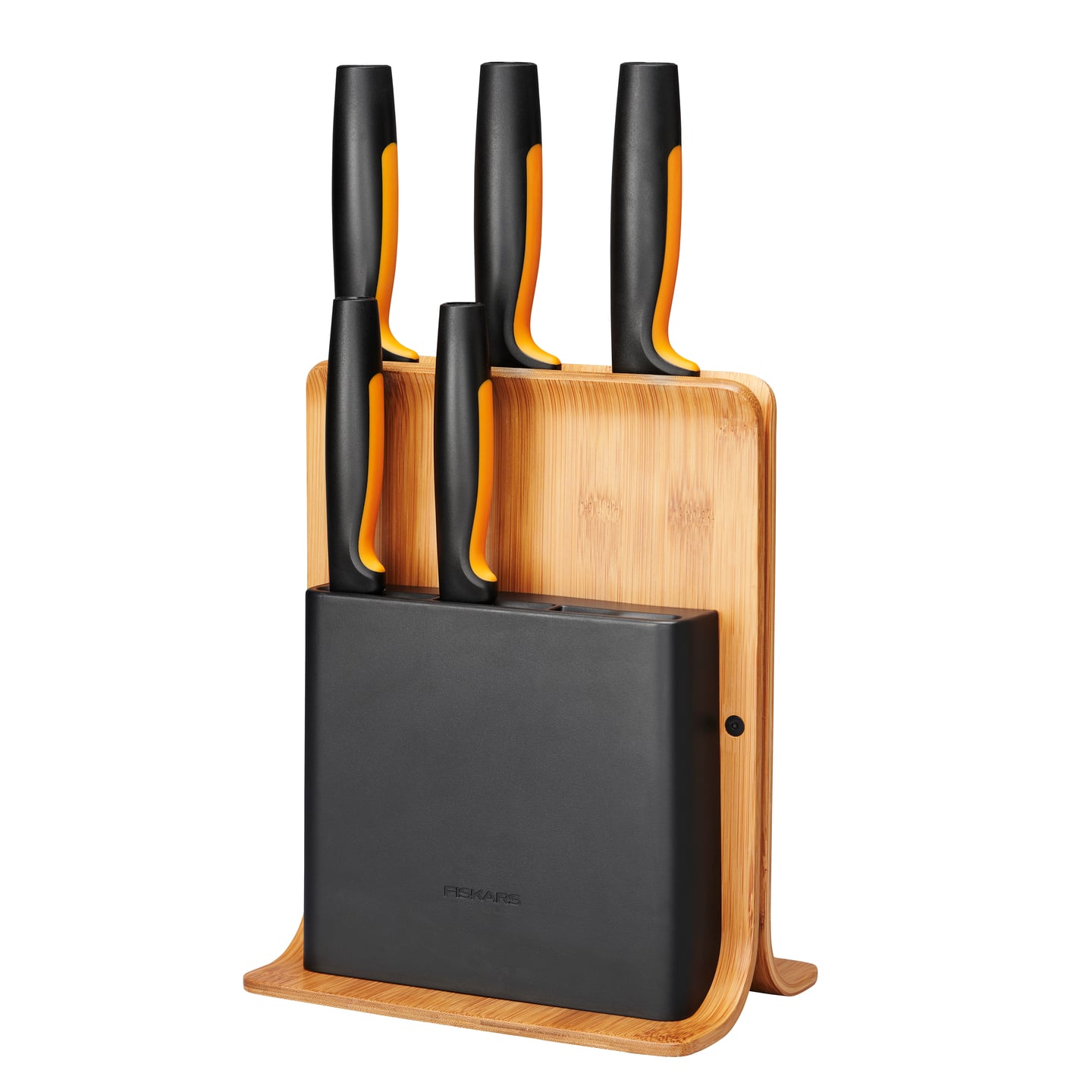 Fiskars Bambus-Messerblock mit 5 Messern