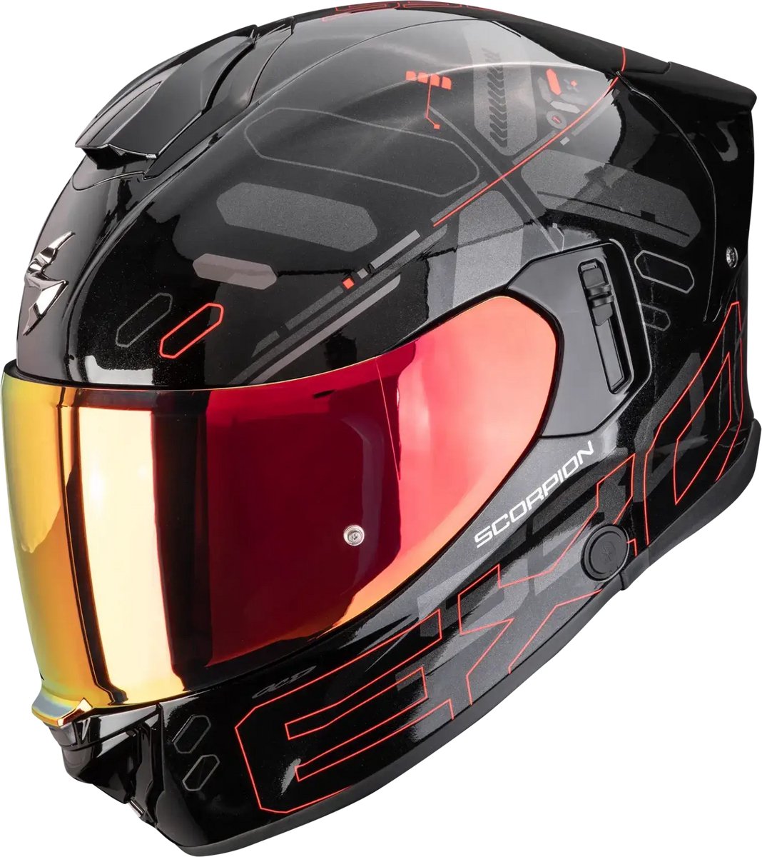 SCORPION EXO-530 Air Fond, Full-face helmet, Metal black-Red