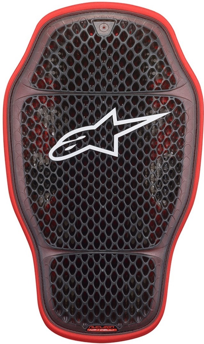 ALPINESTARS Back protector Nucleon KR-R CELL, Protectors for motorcycle clothing, Transparent-Smoke-Red-Black