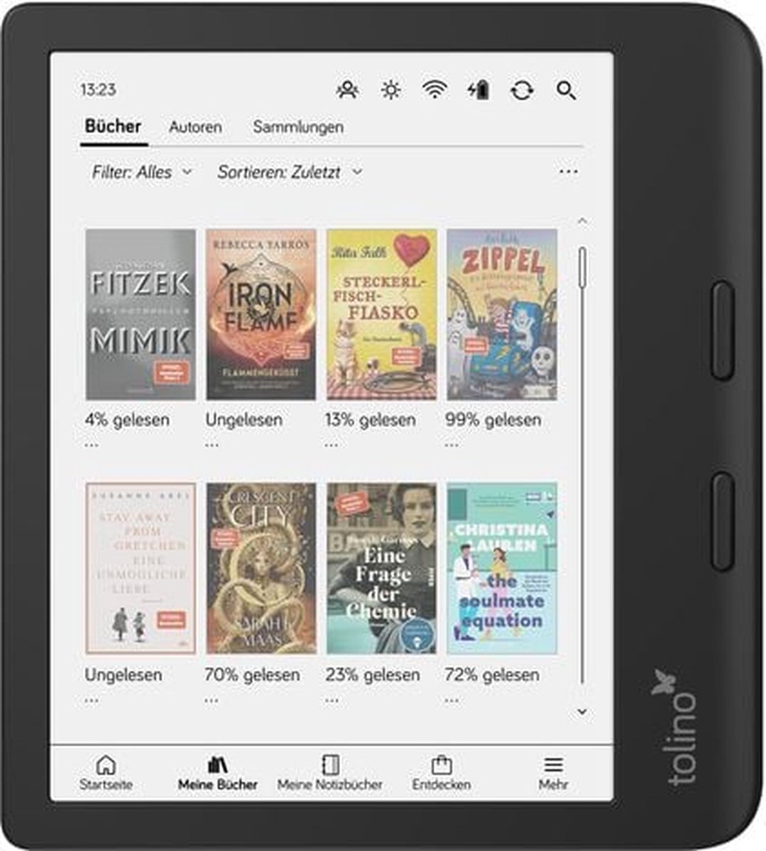 tolino vision color schwarz | eReader | Ergonomische Form | Wasserabweisendes IPX8 Coating | Wochenlange Akkulaufzeit | kostenlose Software-Updates