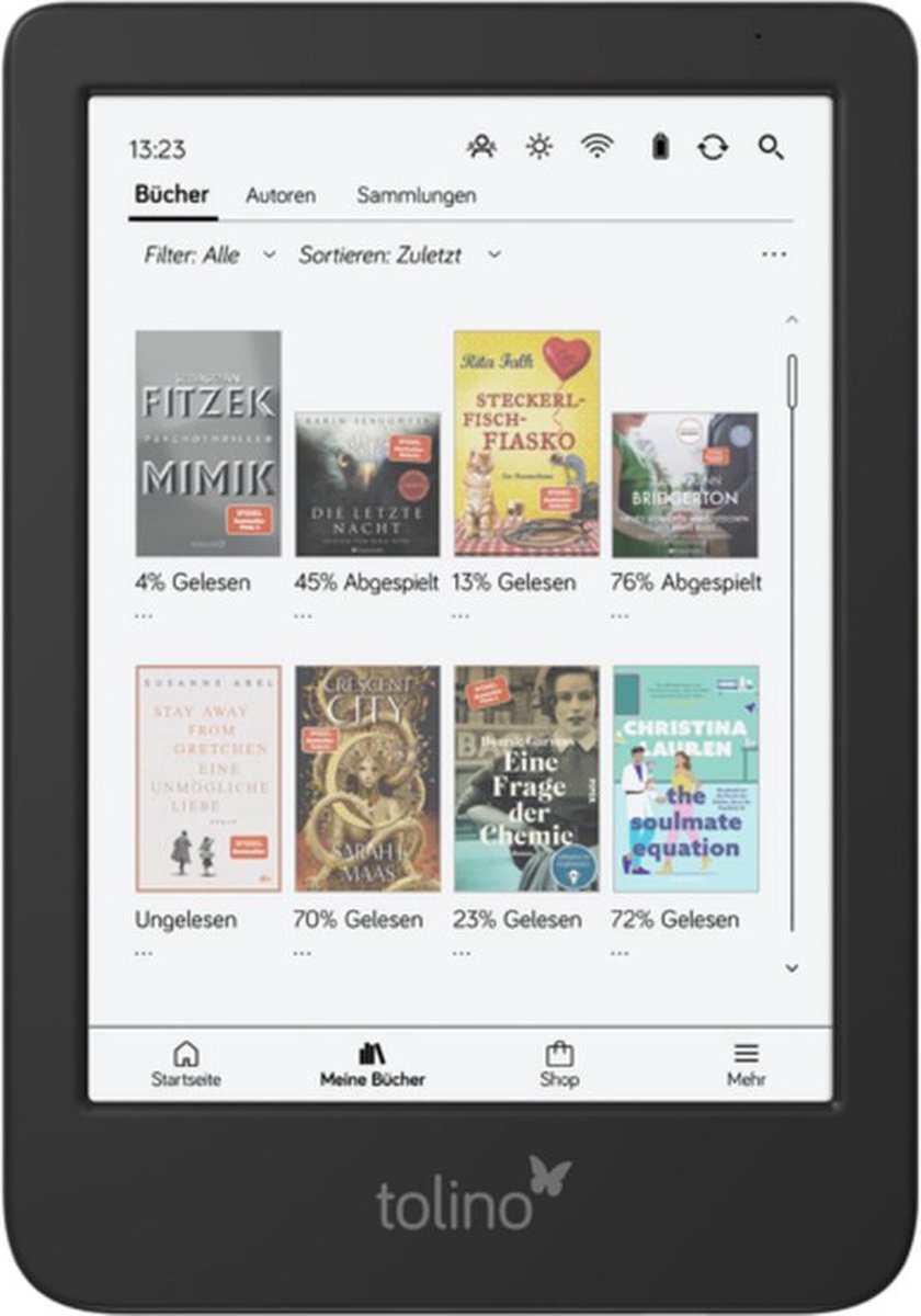 tolino shine color schwarz | eReader | Wochenlange Akkulaufzeit | kostenlose Software-Updates | Wasserabweisendes IPX8 Coating | Modus für Linkshänder