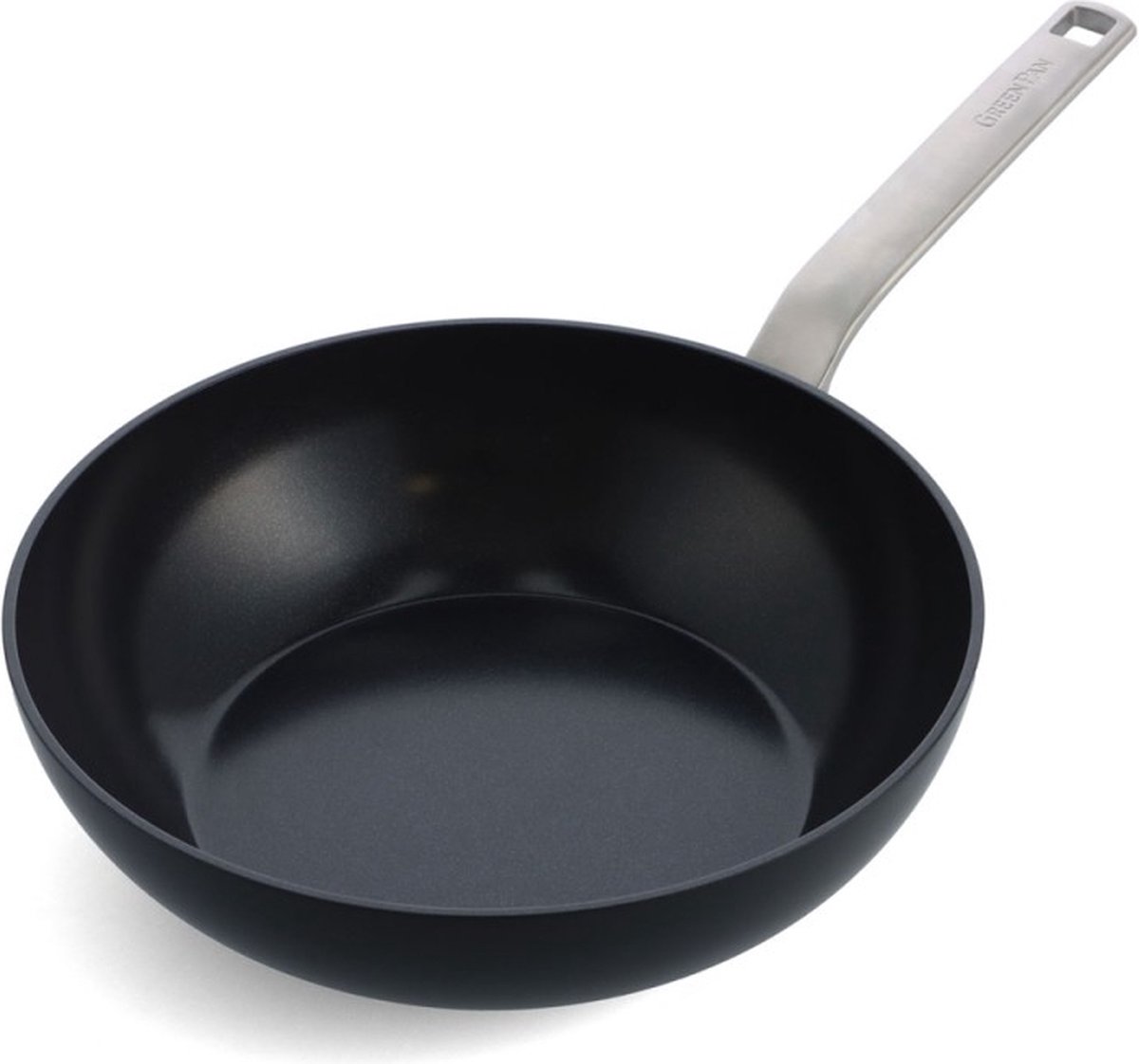 GreenPan Evolution schwarz | Wok | Thermolon™ Keramikbeschichtung | Spülmaschinengeeignet | Backofenfest bis 220°C | für alle Herdarten geeignet